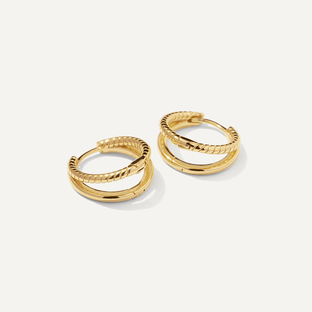 Luna Double Band Earrings - Timeless Jewels by Shveta