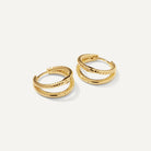 Luna Double Band Earrings - Timeless Jewels by Shveta
