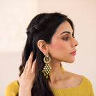 Chandelier Earrings with Yellow Drops - Timeless Jewels by Shveta
