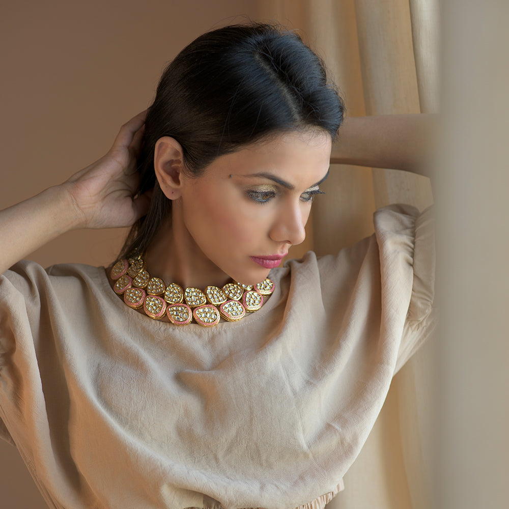 Pink Dahlia Set - Timeless Jewels by Shveta