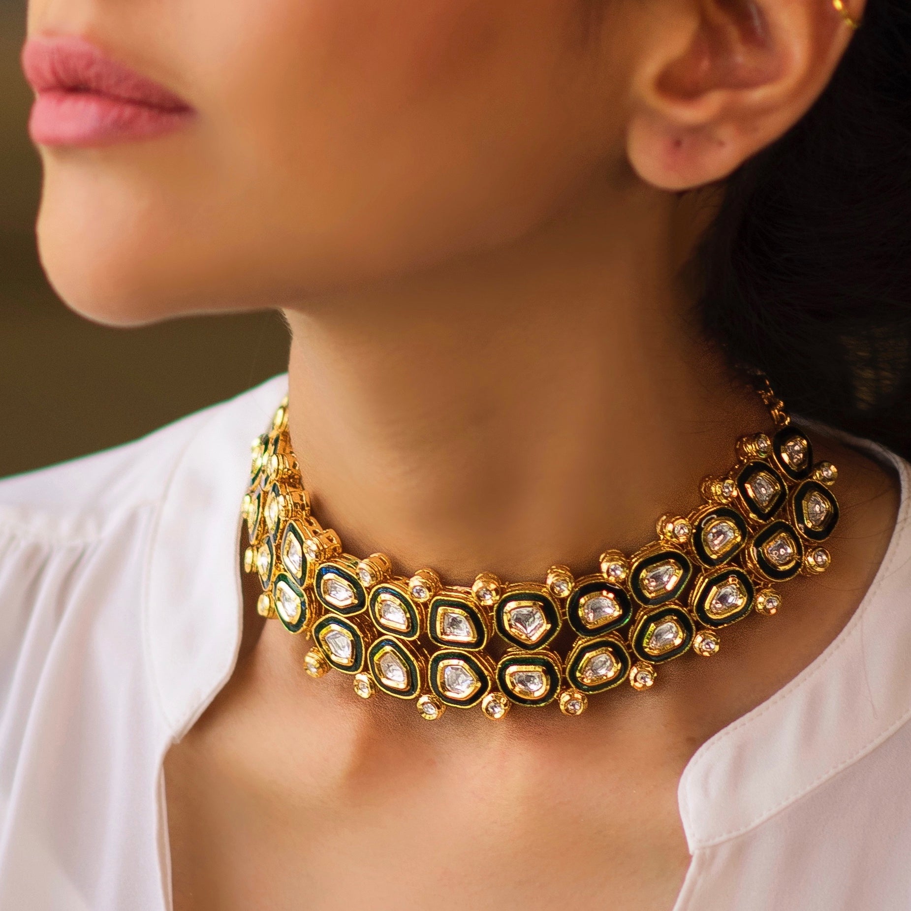 Emerald Green Choker - Timeless Jewels by Shveta