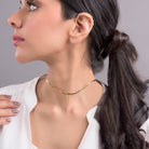 Thin Golden-Hour Herringbone Choker - Timeless Jewels by Shveta