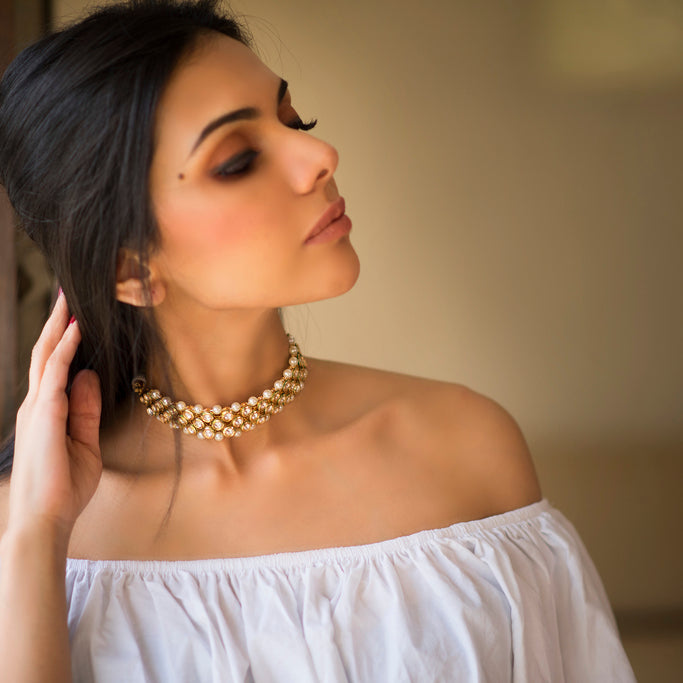 Everyday Kundan Stone Choker - Timeless Jewels by Shveta