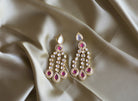 Vine Earrings in Pink Ruby - Timeless Jewels by Shveta