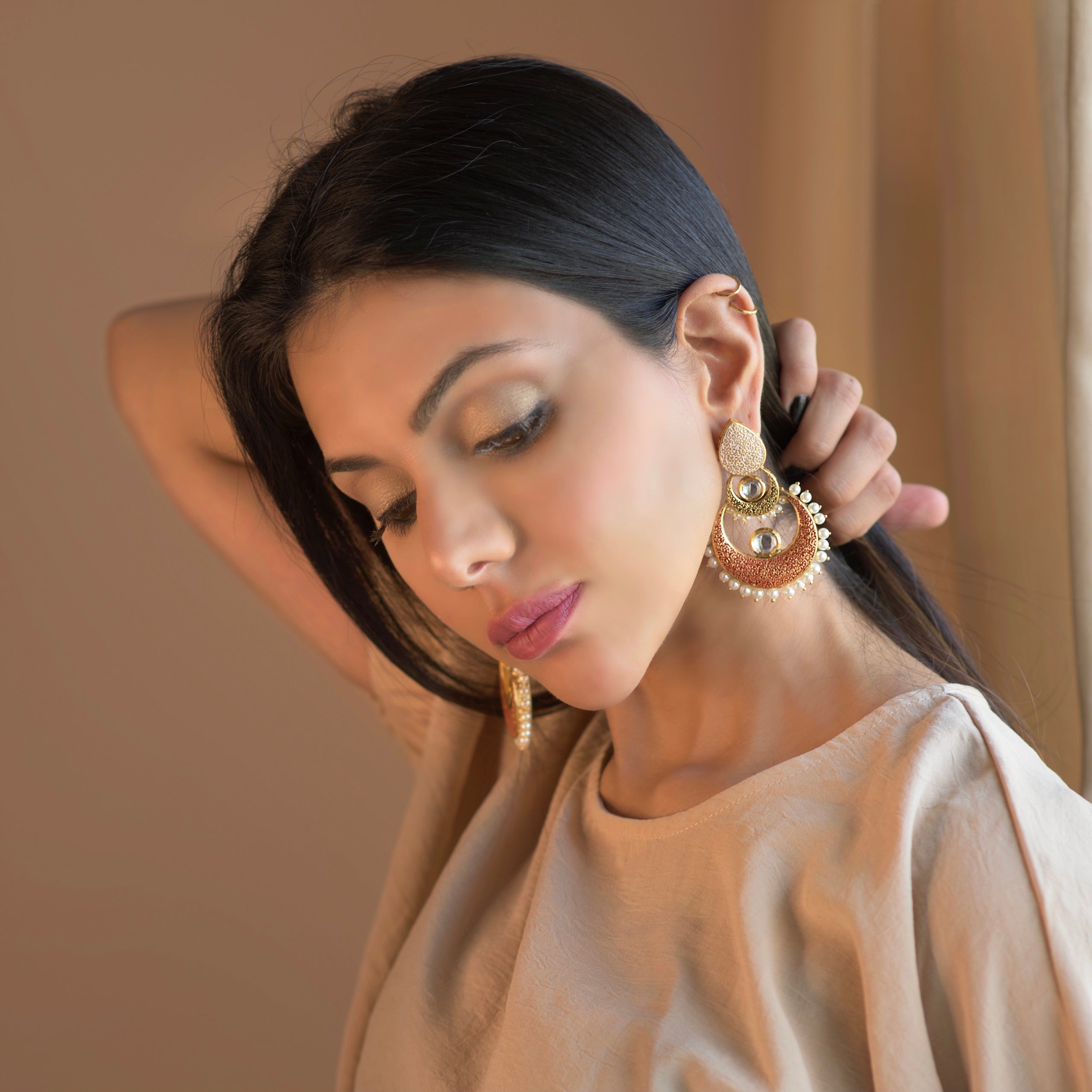 Marigold Drop Earrings - Timeless Jewels by Shveta 