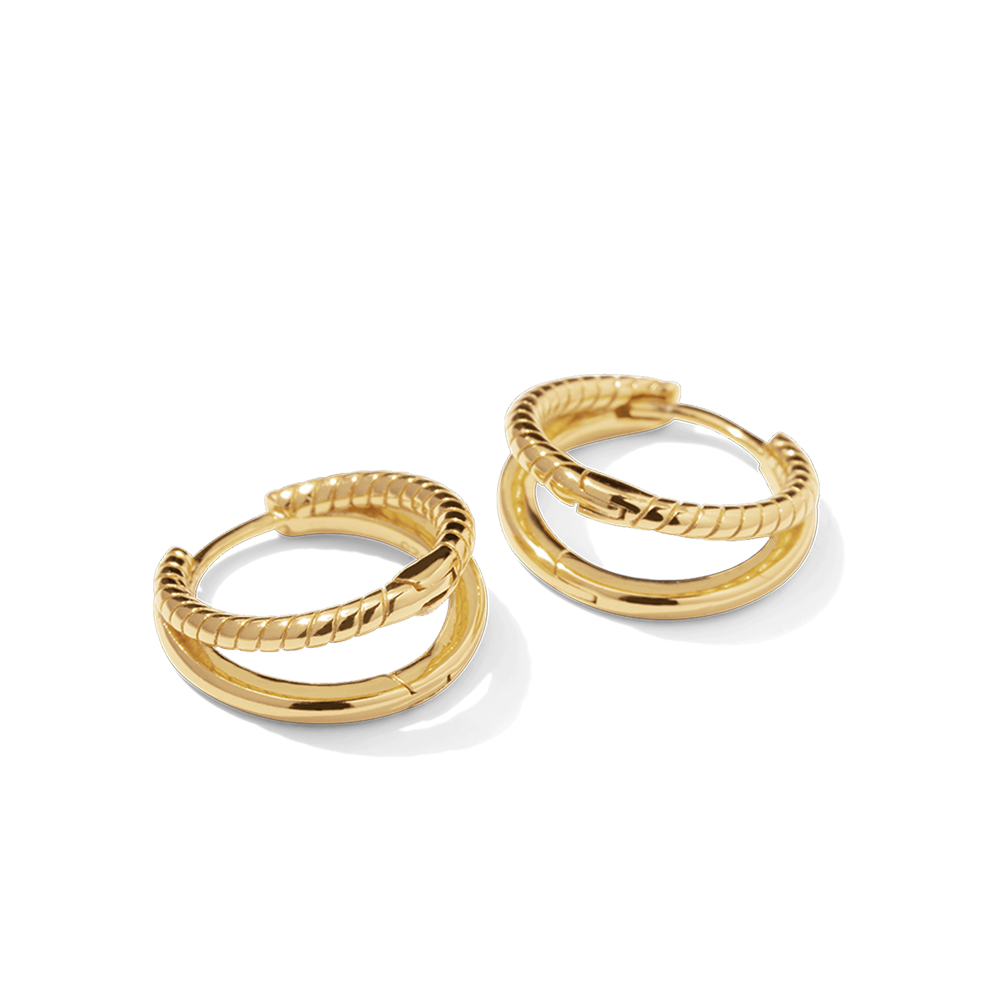 Luna Double Band Earrings - Timeless Jewels by Shveta 