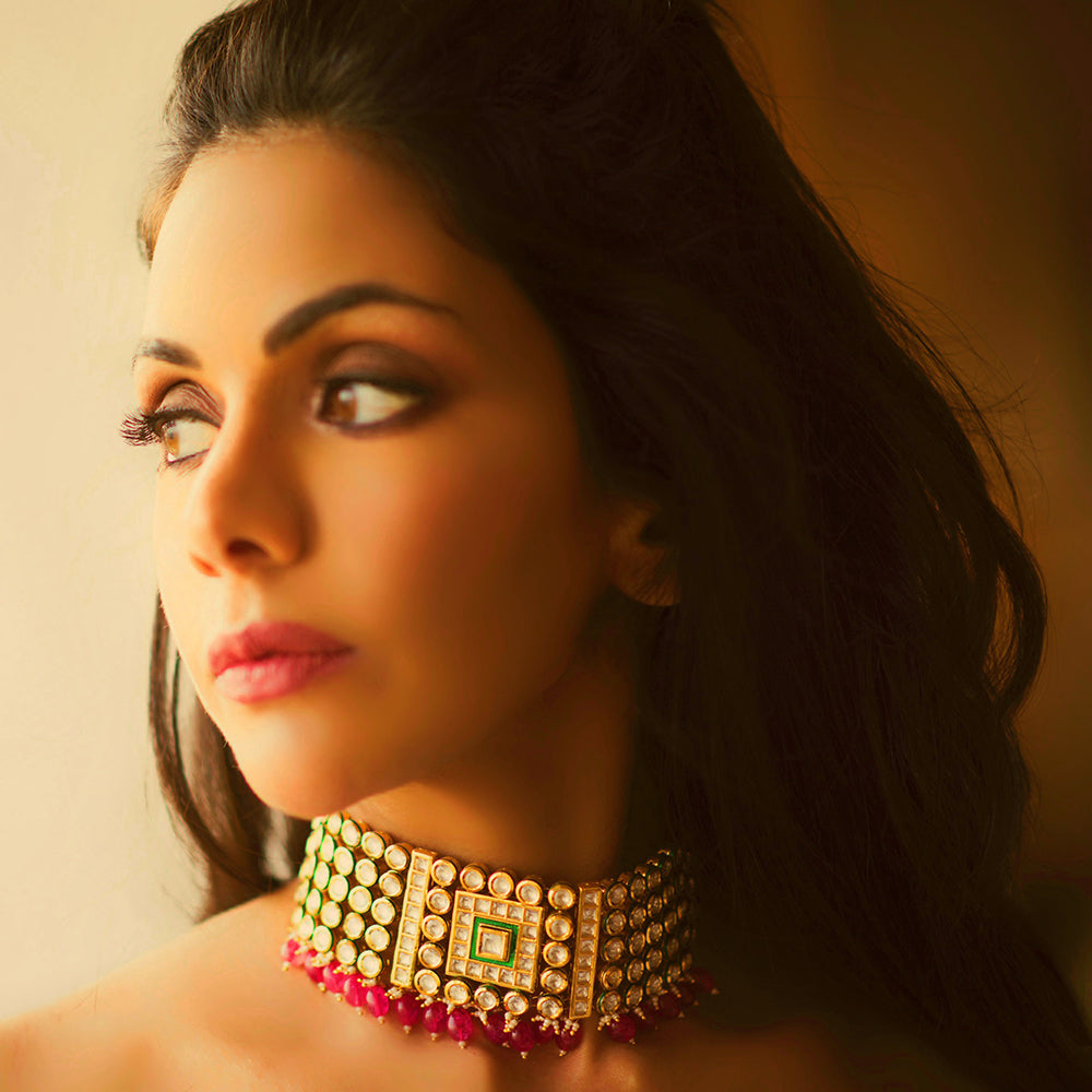 Diamond Kundan Choker - Timeless Jewels by Shveta