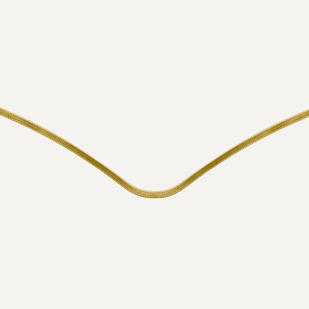 Thin Golden-Hour Herringbone Choker - Timeless Jewels by Shveta