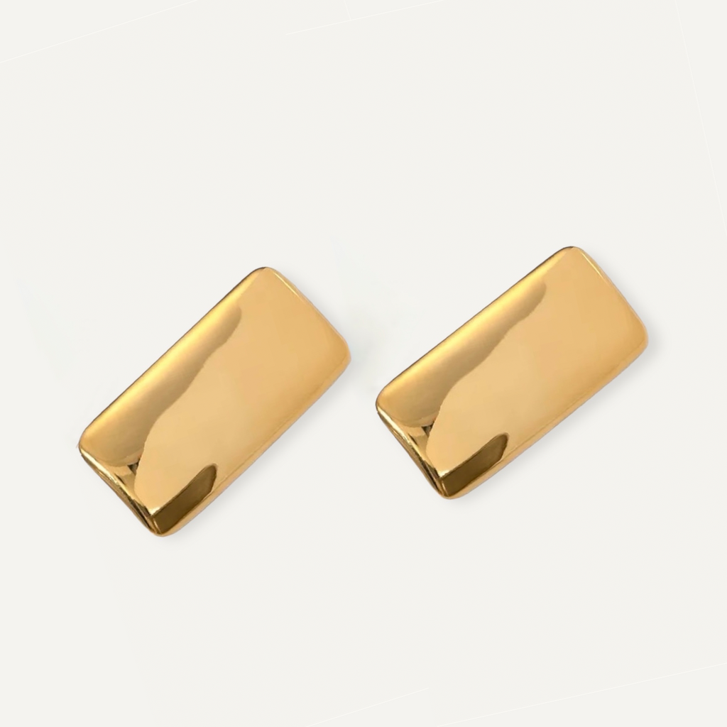 Gold Solid Bar Hoops