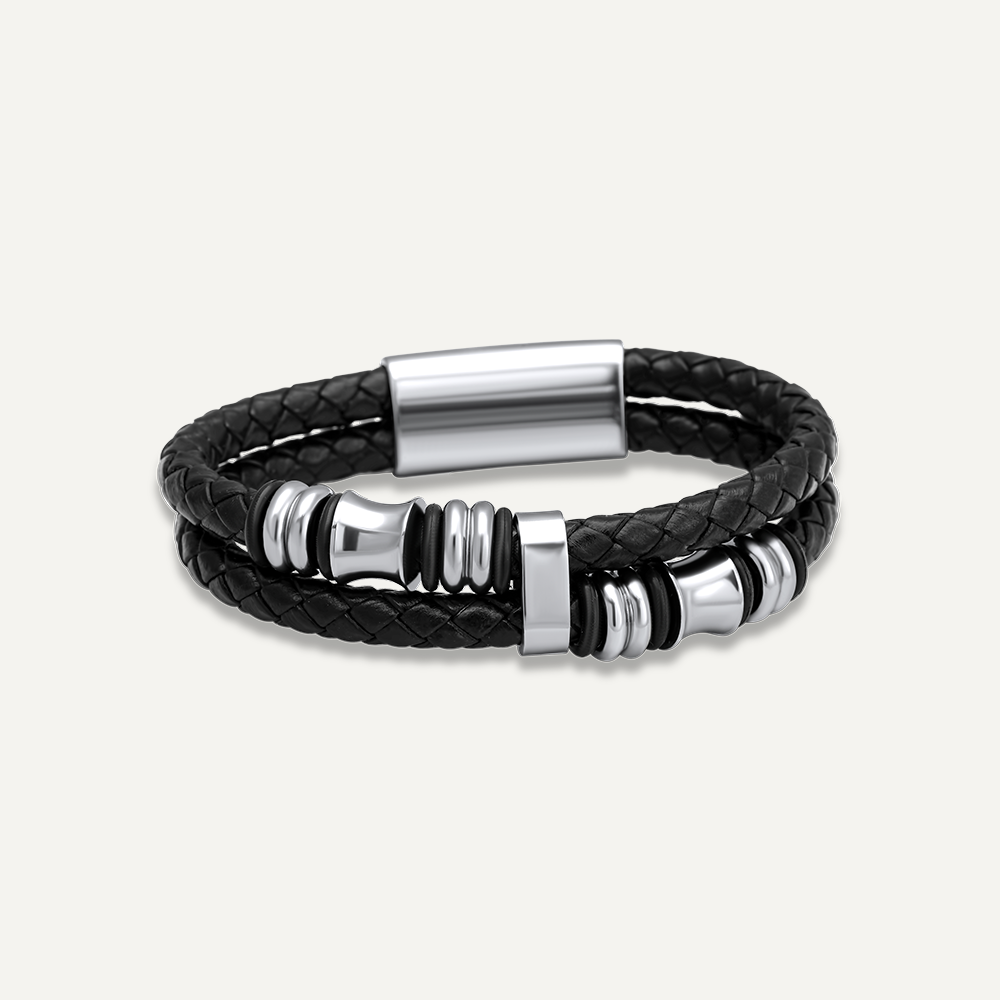 Double Leather Band Bracelet