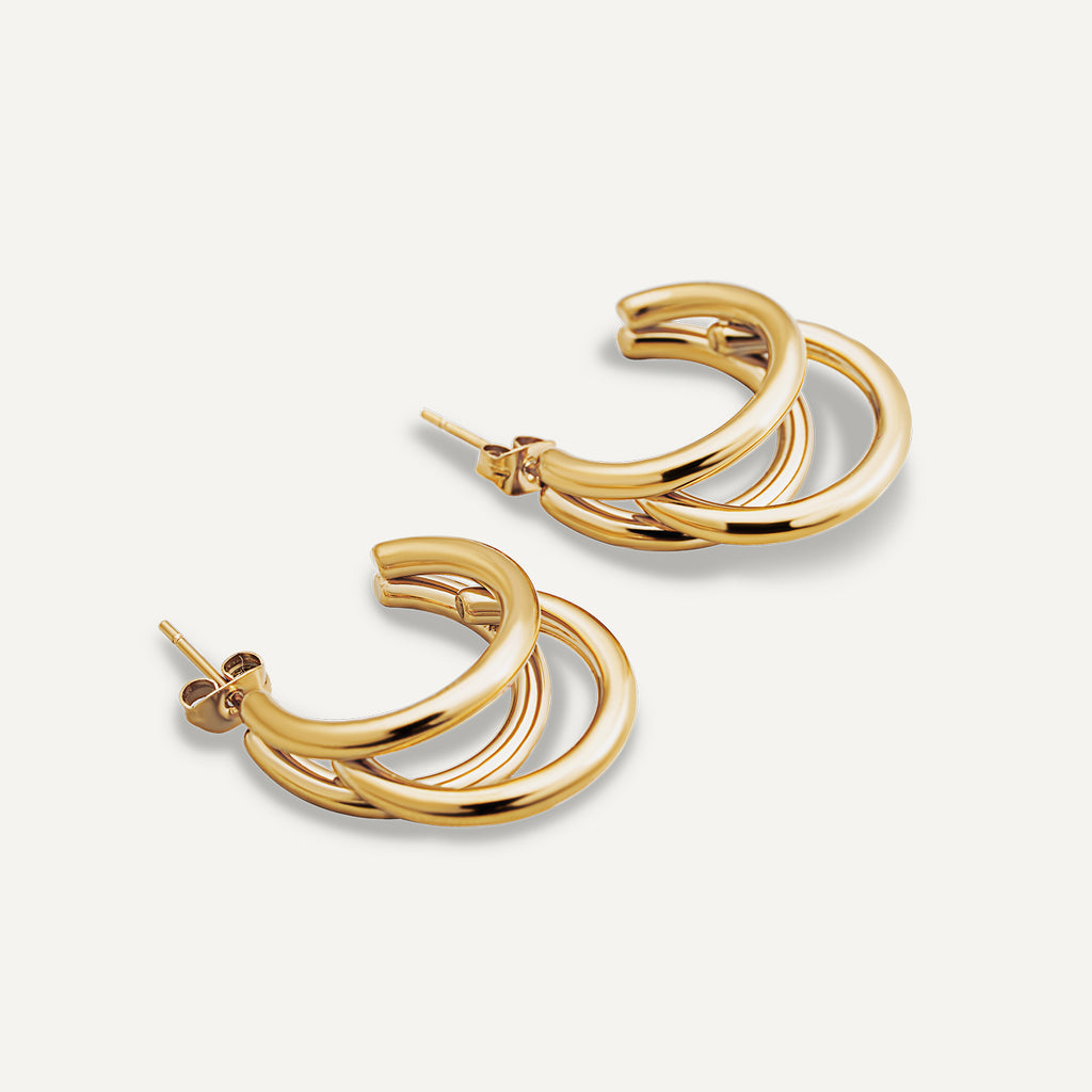 Small Triple Hoop Earrings