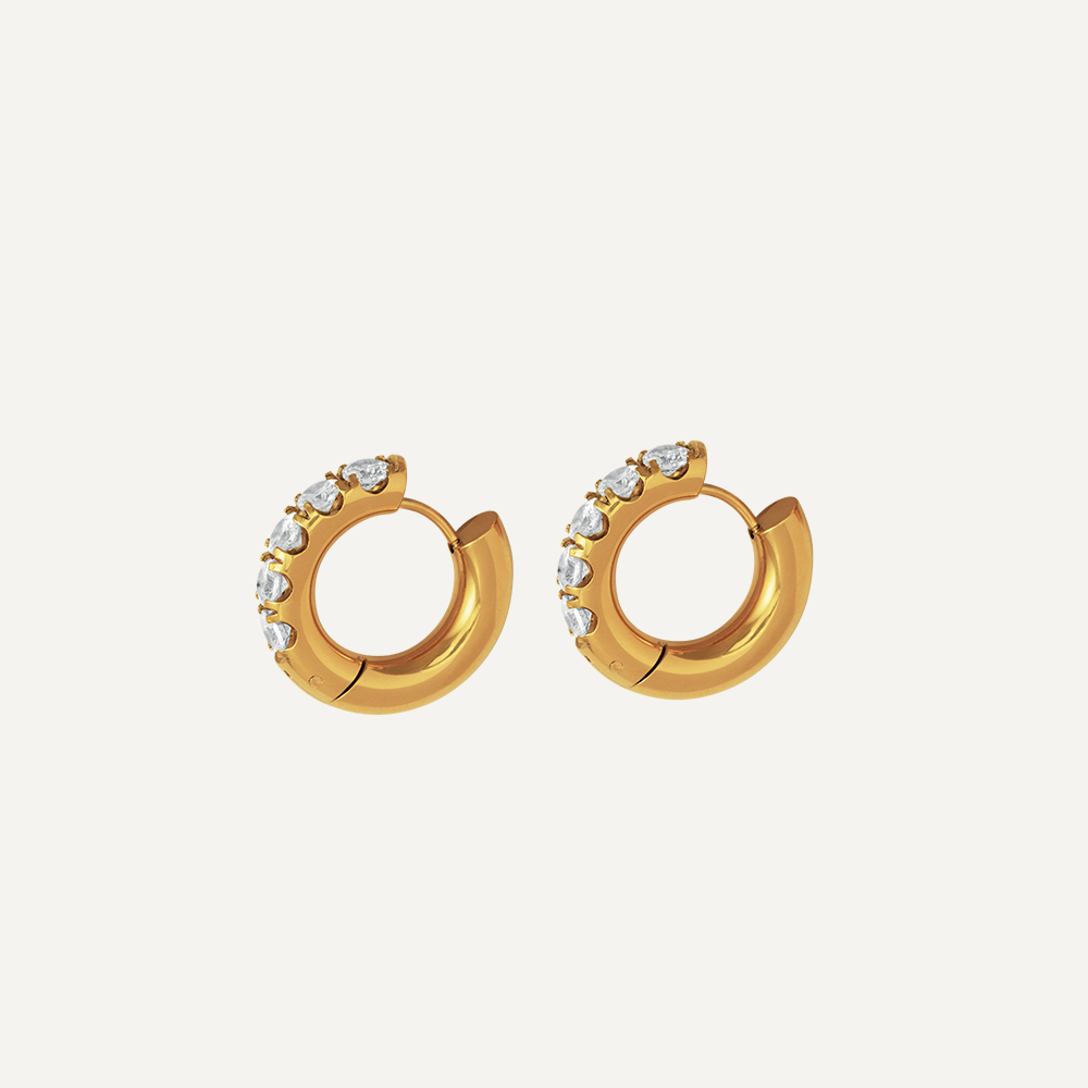 Gold Huggie Hoop Earrings