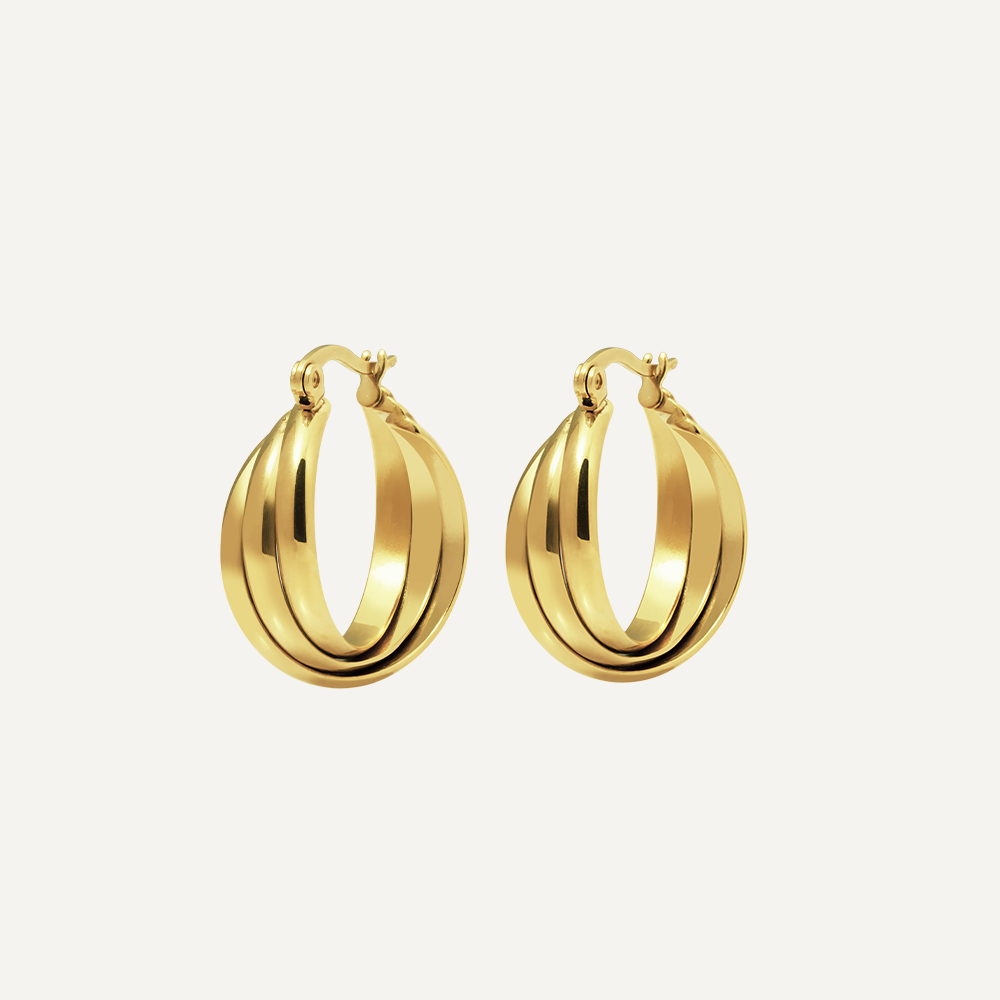 Small Gold Twisted Hoops