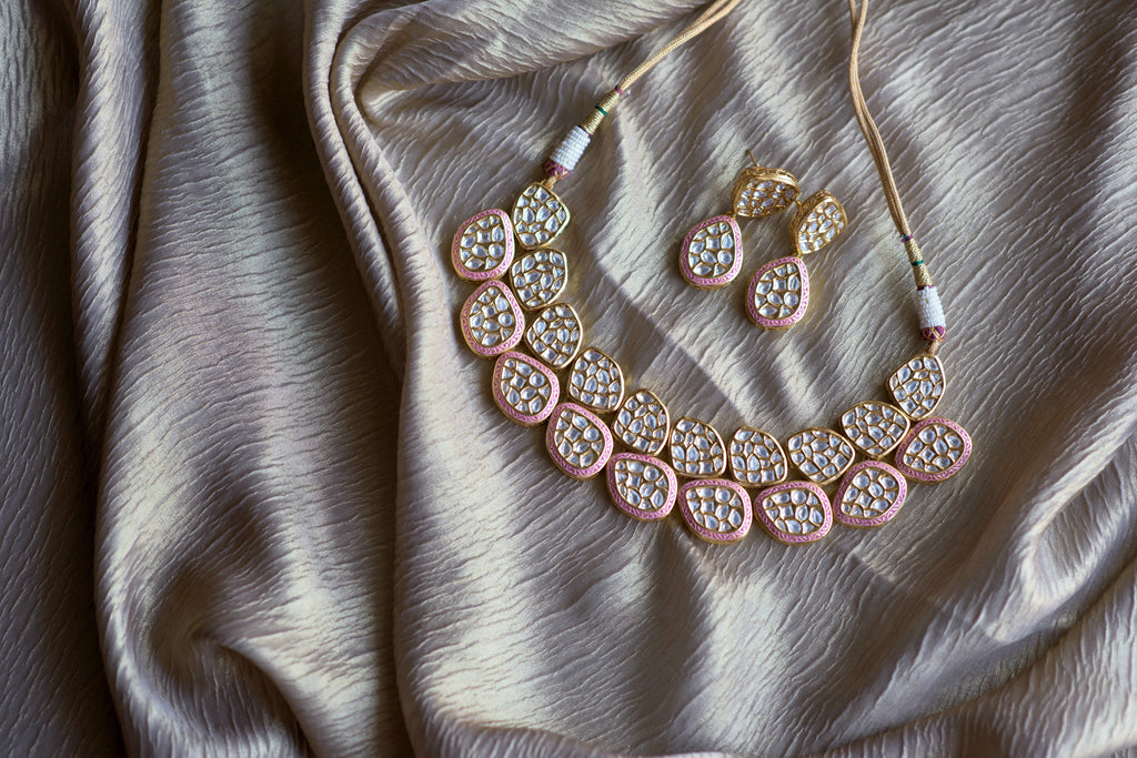 Pink Dahlia Set - Timeless Jewels by Shveta 