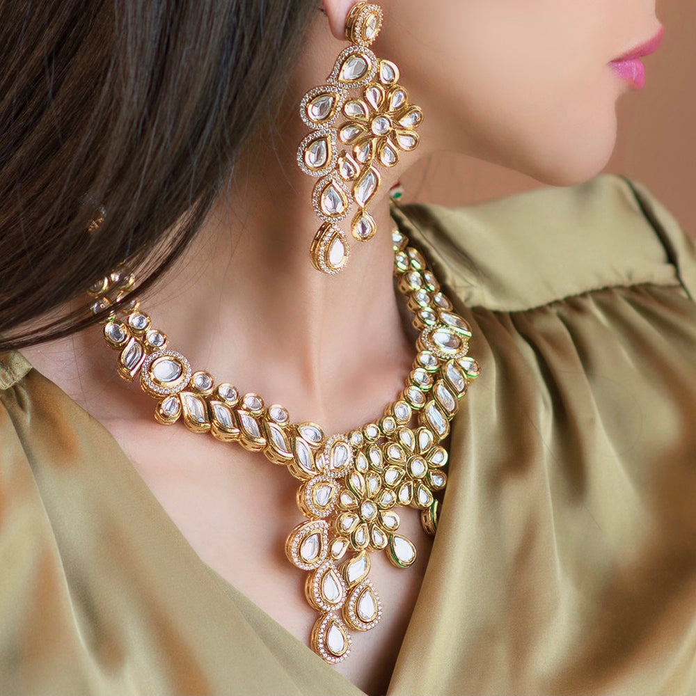 Daisy Kundan Necklace - Timeless Jewels by Shveta 