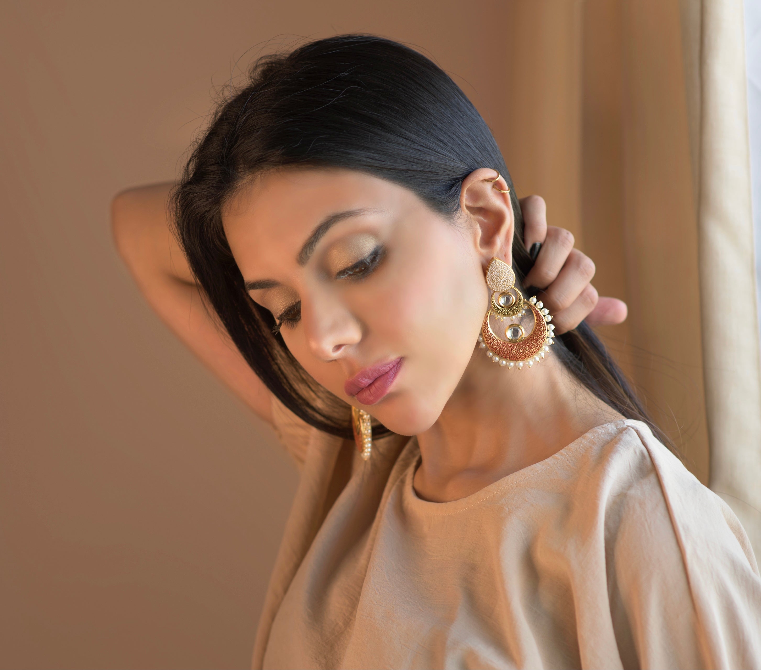 Marigold Drop Earrings - Timeless Jewels by Shveta 