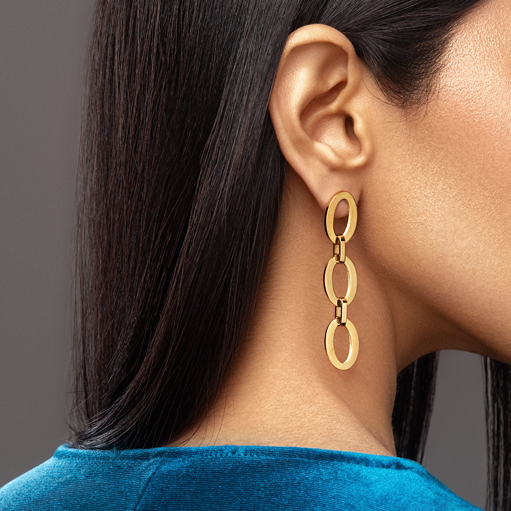Gold Chain Drop Earrings