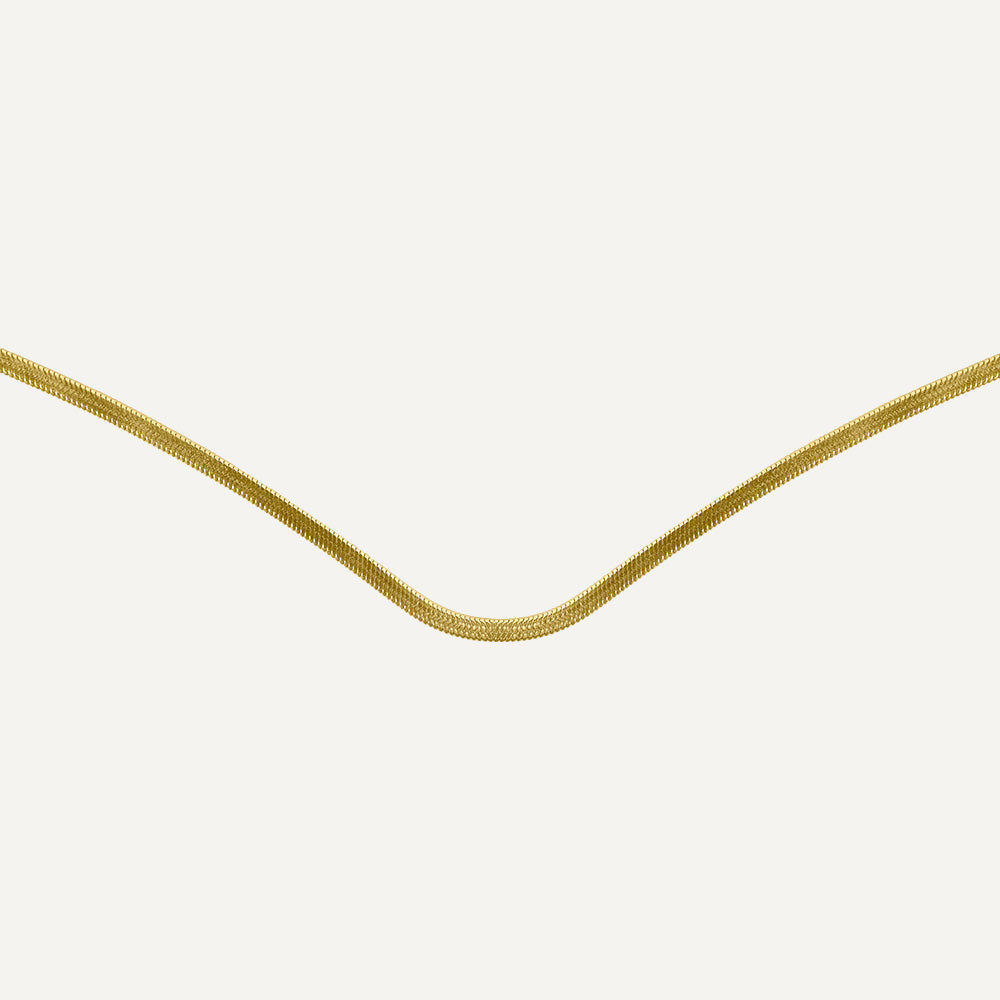 Thin Golden-Hour Herringbone Choker - Timeless Jewels by Shveta 
